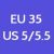 Euro 35 / US 5 - 5.5